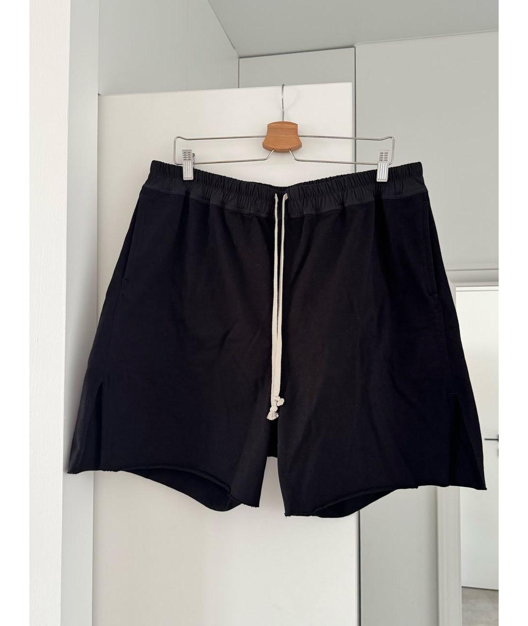 RICK OWENS Черные хлопковые шорты, фото 7