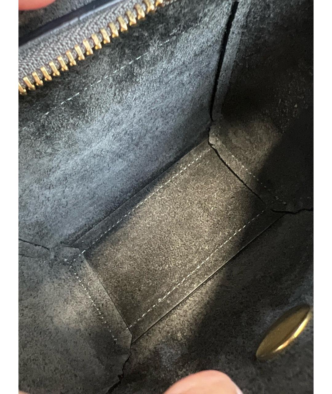 CELINE Серая сумка через плечо из искусственной кожи, фото 6