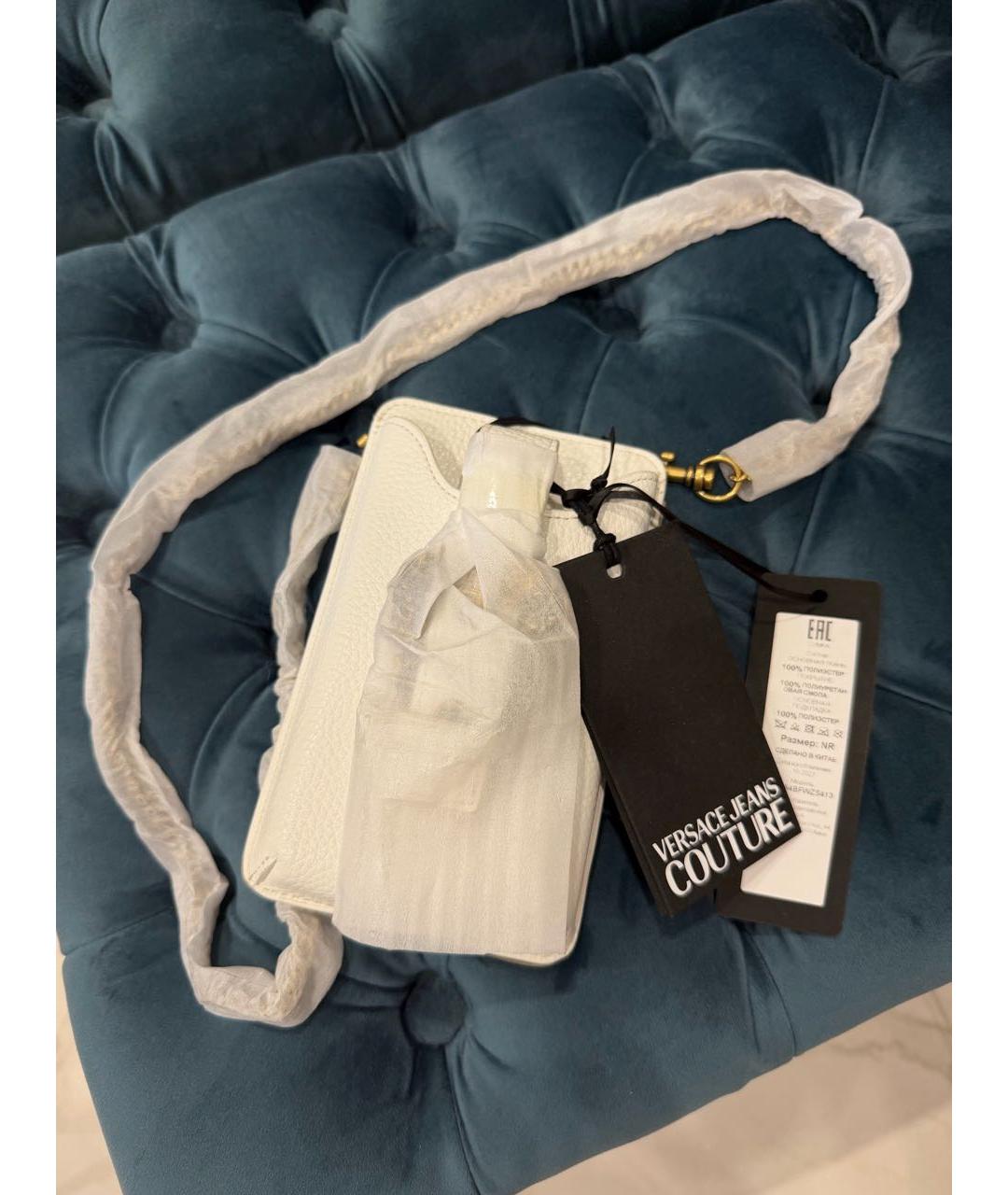 VERSACE JEANS COUTURE Белая сумка через плечо из искусственной кожи, фото 5