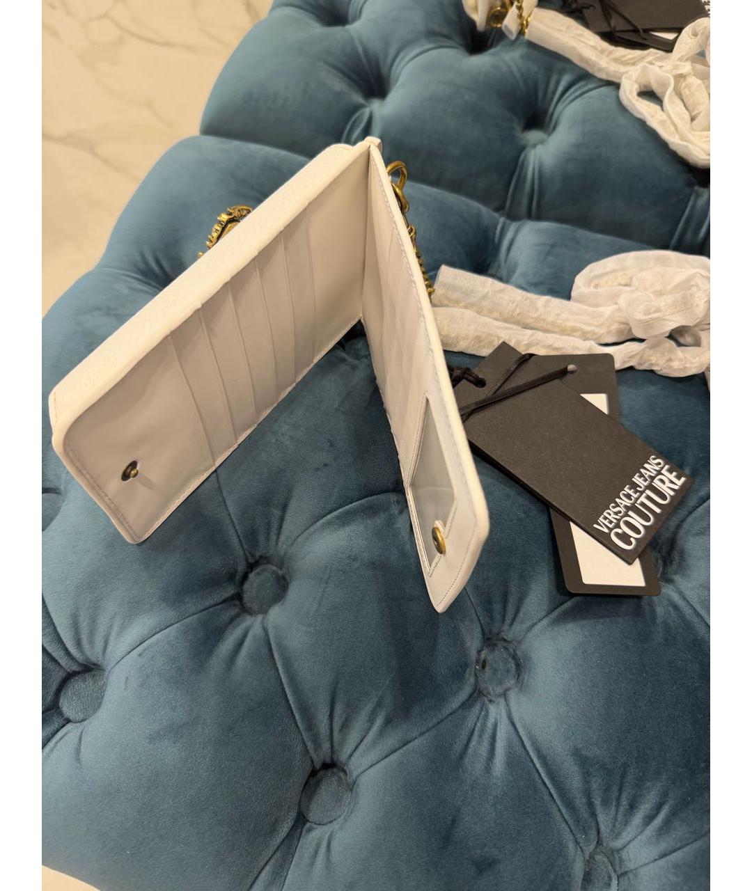 VERSACE JEANS COUTURE Белая сумка через плечо из искусственной кожи, фото 6