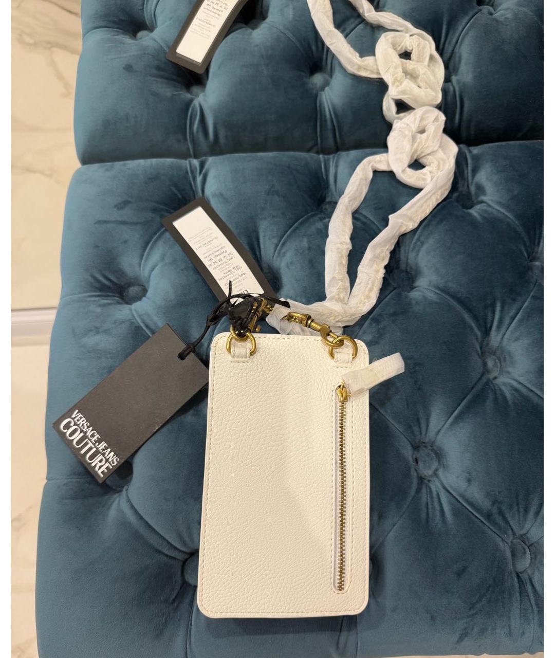 VERSACE JEANS COUTURE Белая сумка через плечо из искусственной кожи, фото 7