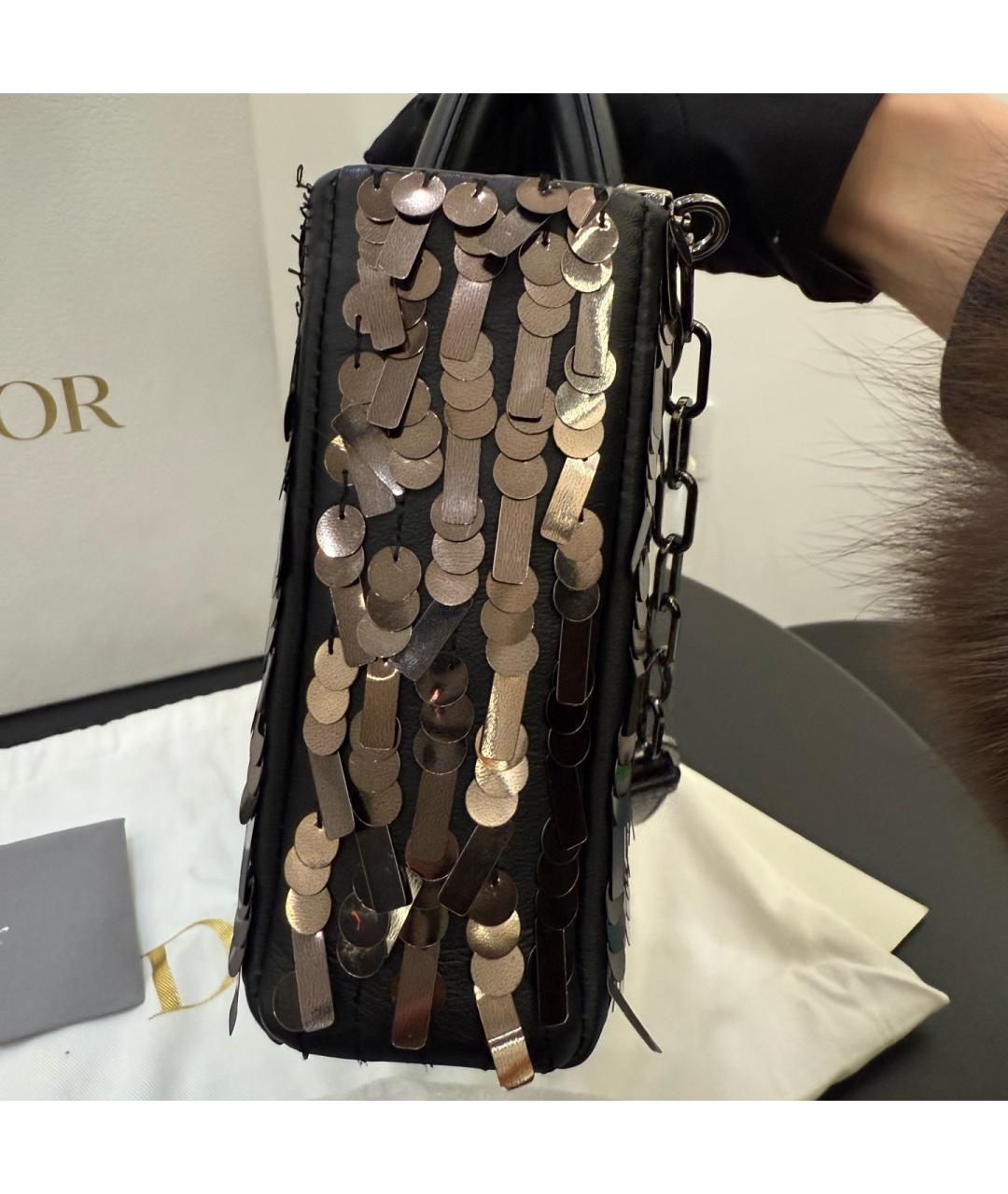 CHRISTIAN DIOR Черная тканевая сумка через плечо, фото 4