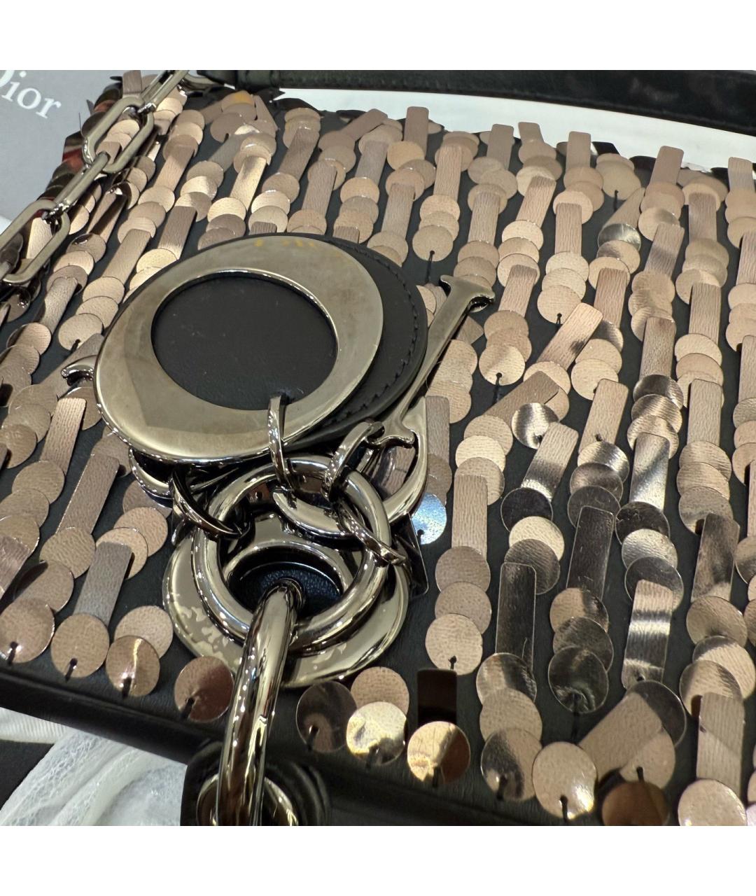 CHRISTIAN DIOR Черная тканевая сумка через плечо, фото 8