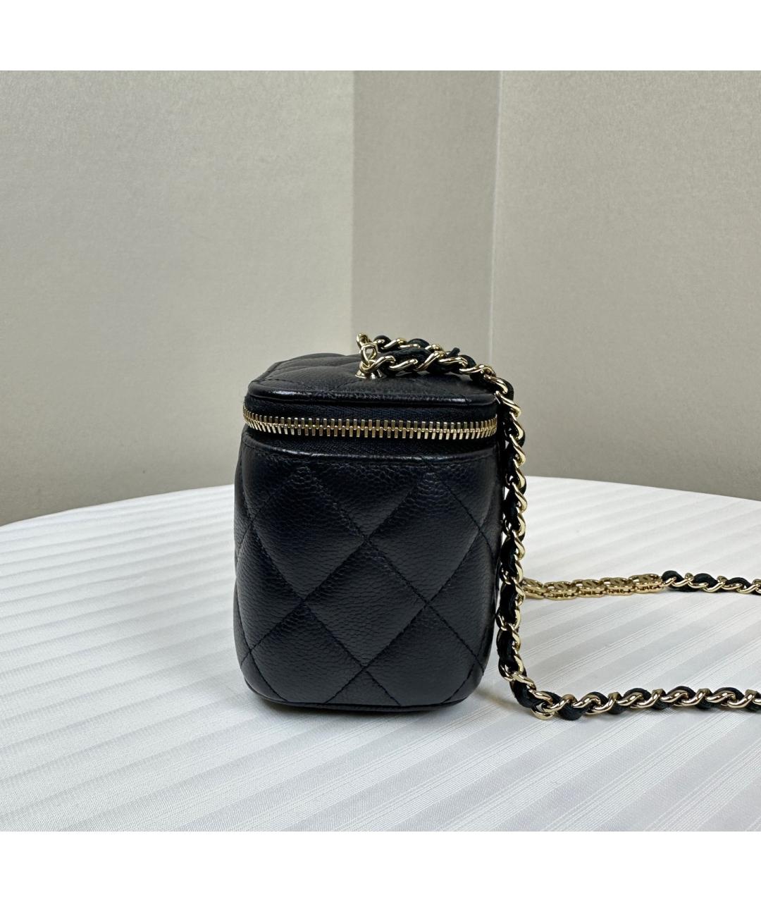 CHANEL Черная кожаная сумка через плечо, фото 3