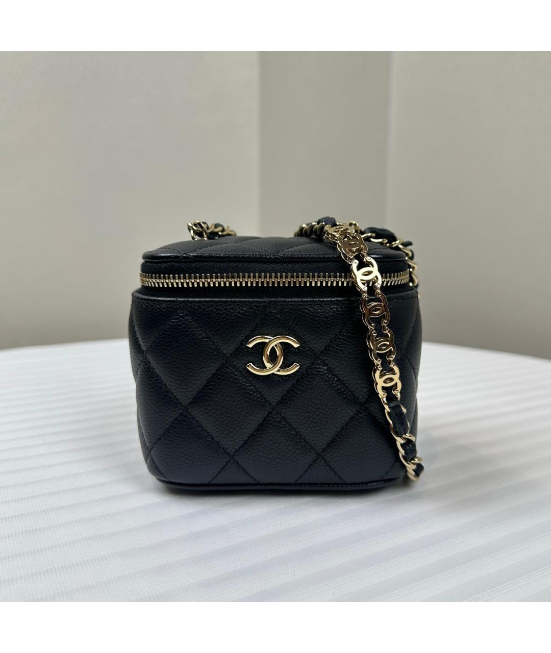 CHANEL Черная кожаная сумка через плечо, фото 10