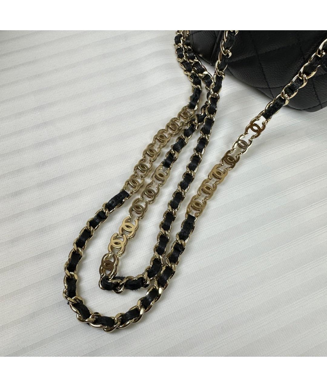 CHANEL Черная кожаная сумка через плечо, фото 8