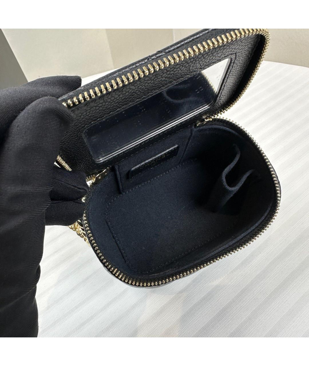 CHANEL Черная кожаная сумка через плечо, фото 7