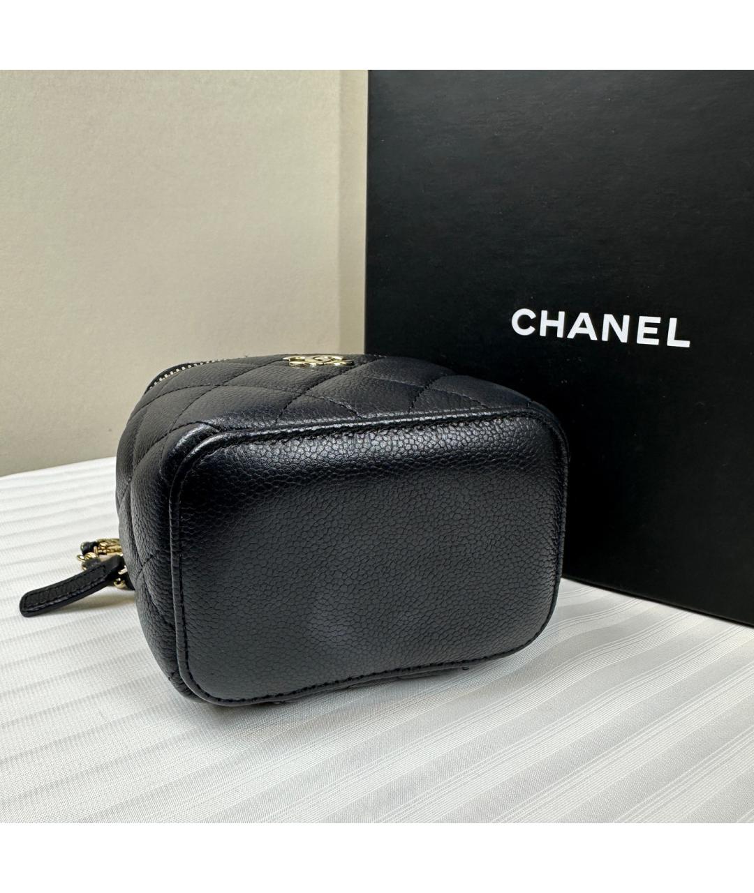 CHANEL Черная кожаная сумка через плечо, фото 5