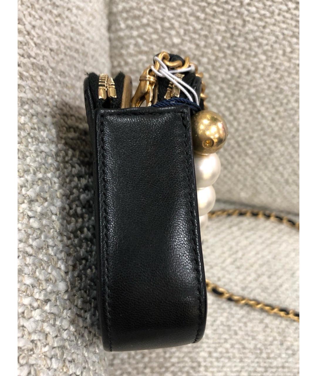 CHANEL Черная кожаная сумка через плечо, фото 4