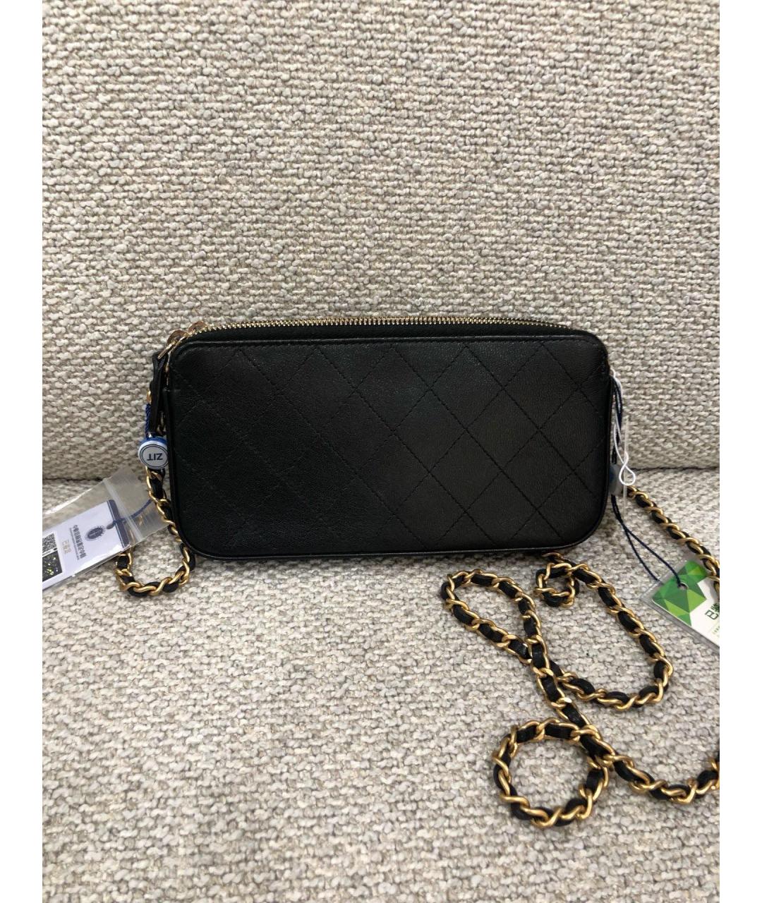 CHANEL Черная кожаная сумка через плечо, фото 2