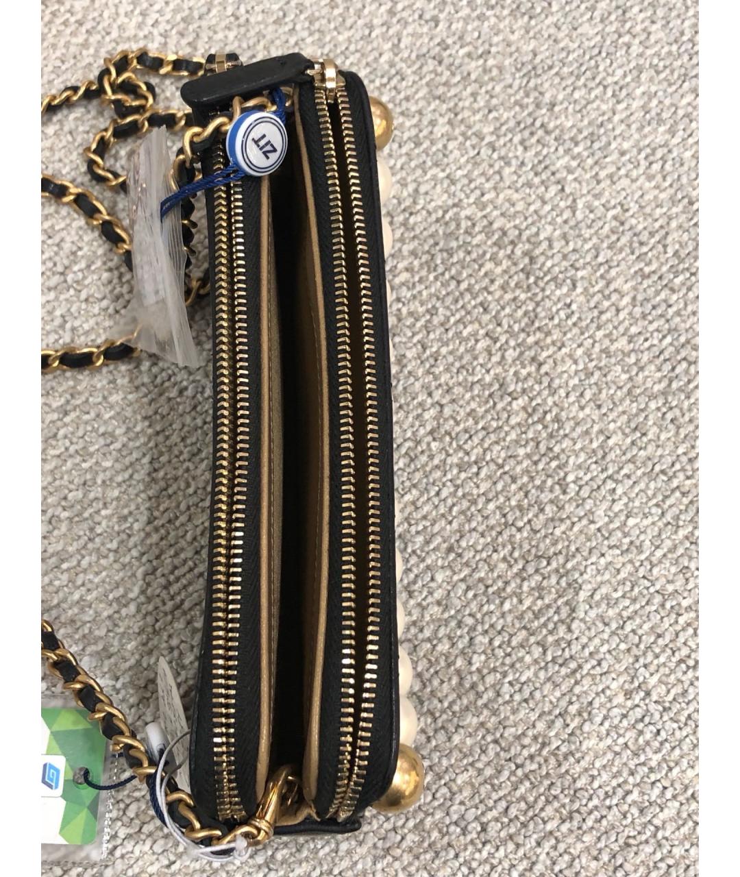 CHANEL Черная кожаная сумка через плечо, фото 9