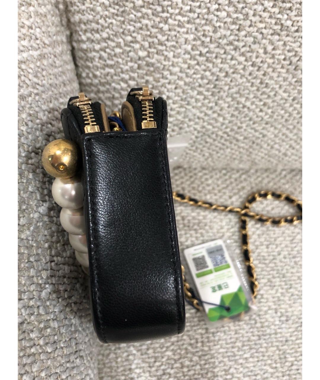 CHANEL Черная кожаная сумка через плечо, фото 5