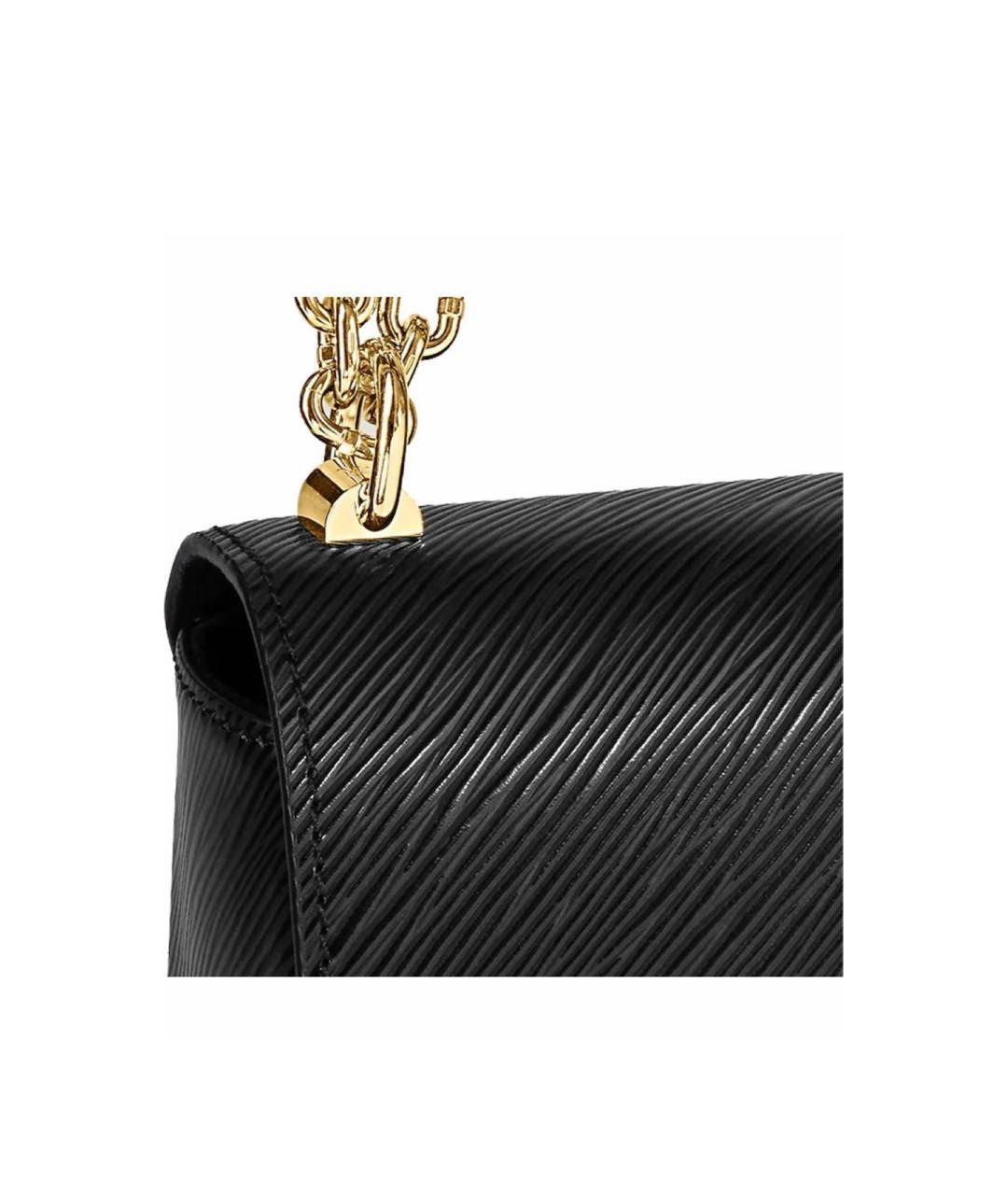 LOUIS VUITTON Черная кожаная сумка через плечо, фото 5