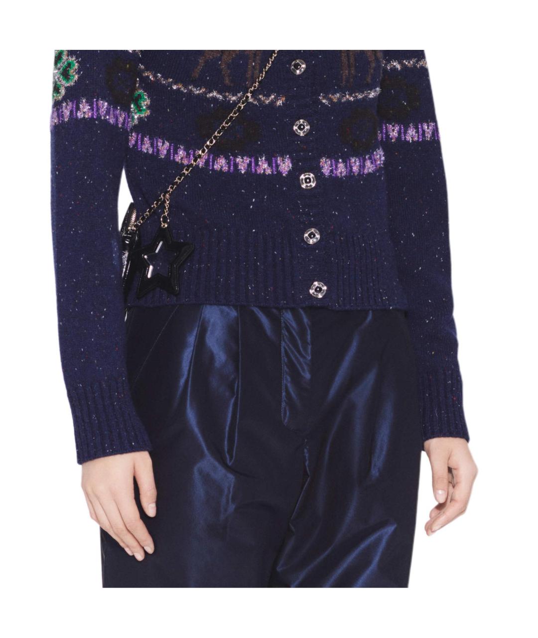 CHANEL Темно-синий кашемировый кардиган, фото 5