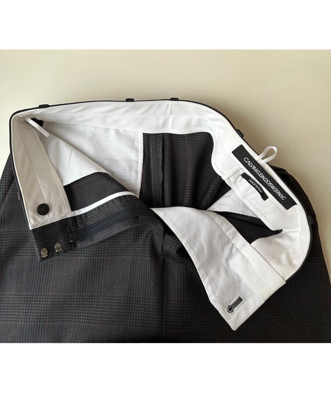 CALVIN KLEIN Антрацитовая шерстяная юбка миди, фото 5