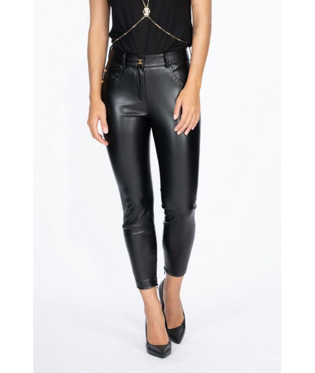 ELISABETTA FRANCHI Черные брюки узкие, фото 4