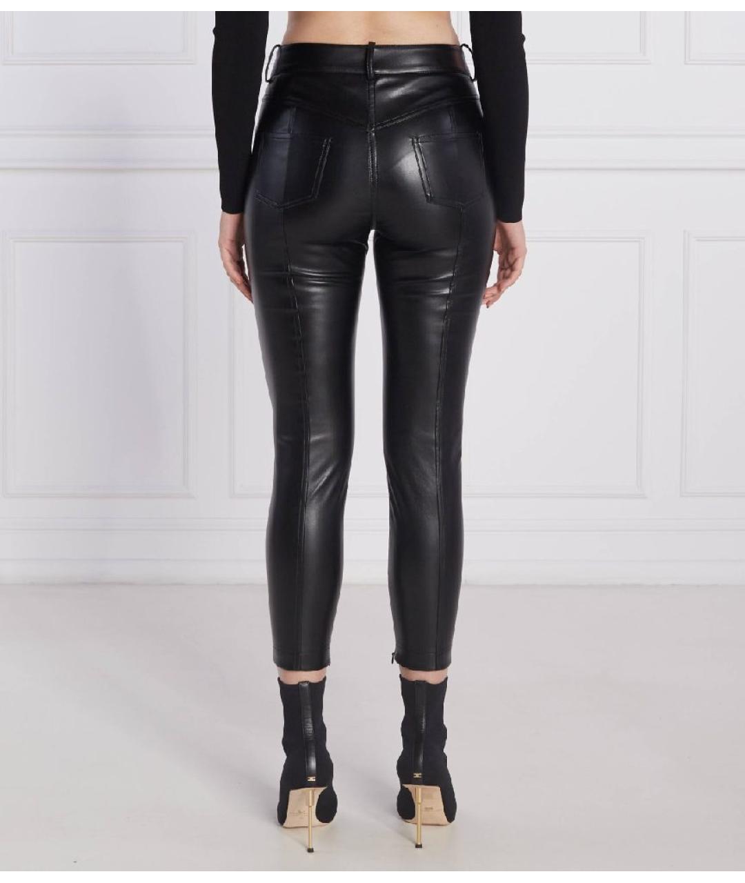 ELISABETTA FRANCHI Черные брюки узкие, фото 3