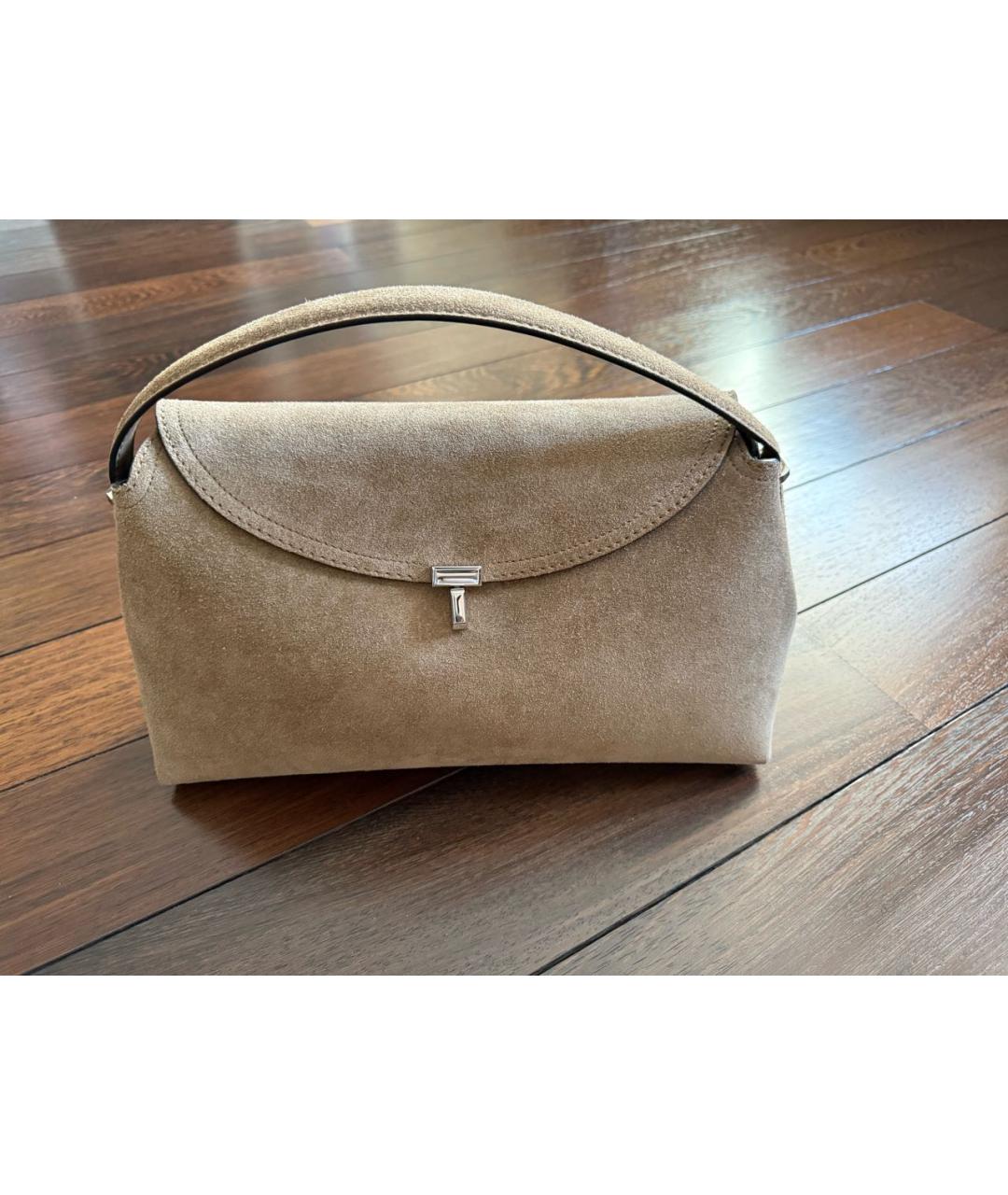 TOTEME Бежевая замшевая сумка тоут, фото 2