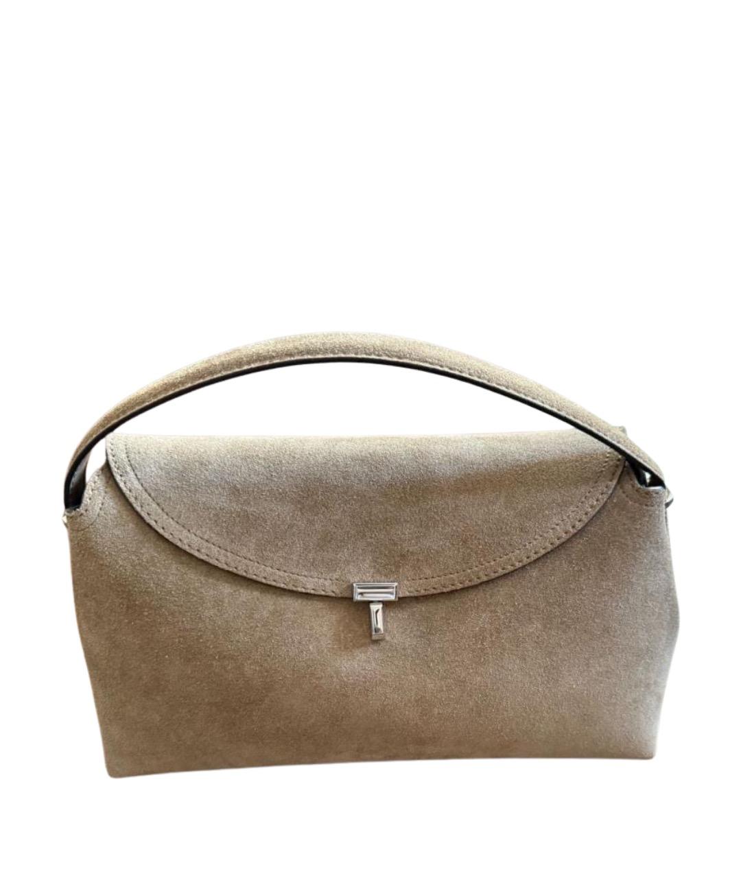 TOTEME Бежевая замшевая сумка тоут, фото 1