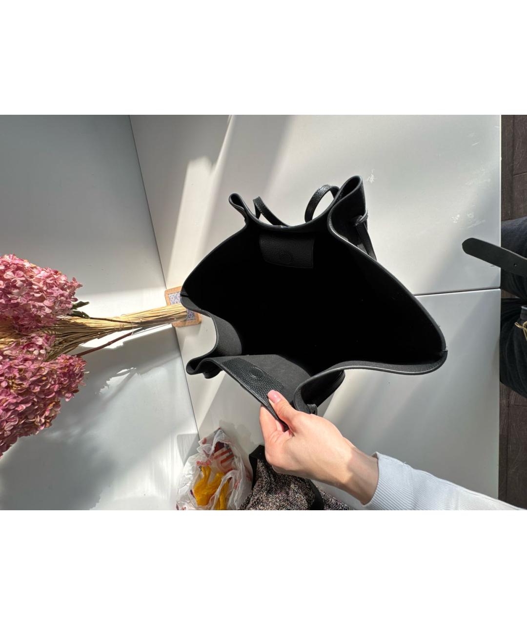 YUZEFI Черная замшевая сумка тоут, фото 3