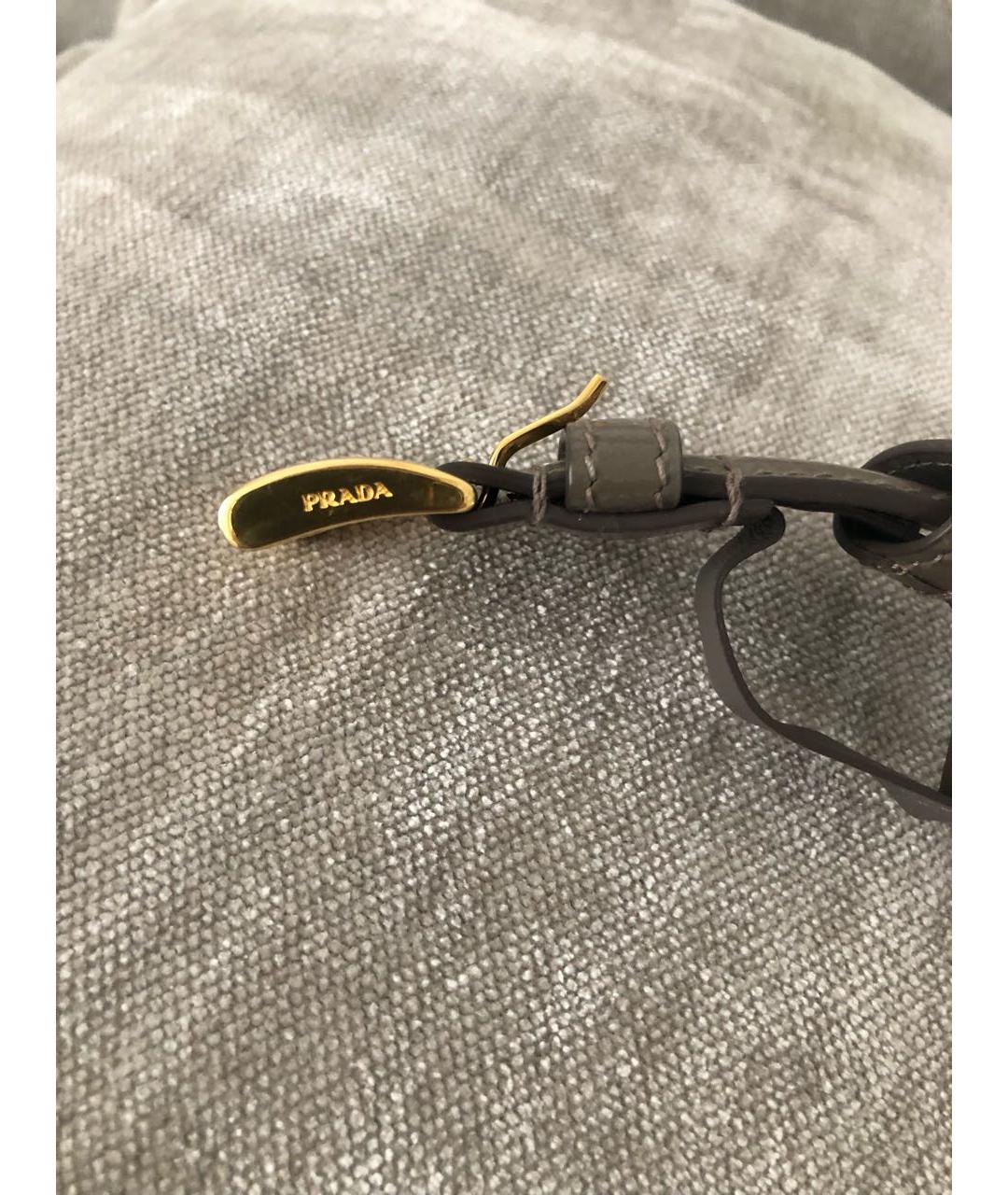 PRADA Коричневый ремень из лакированной кожи, фото 4