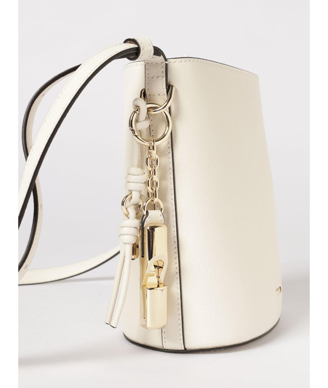 FURLA Бежевая кожаная сумка через плечо, фото 3