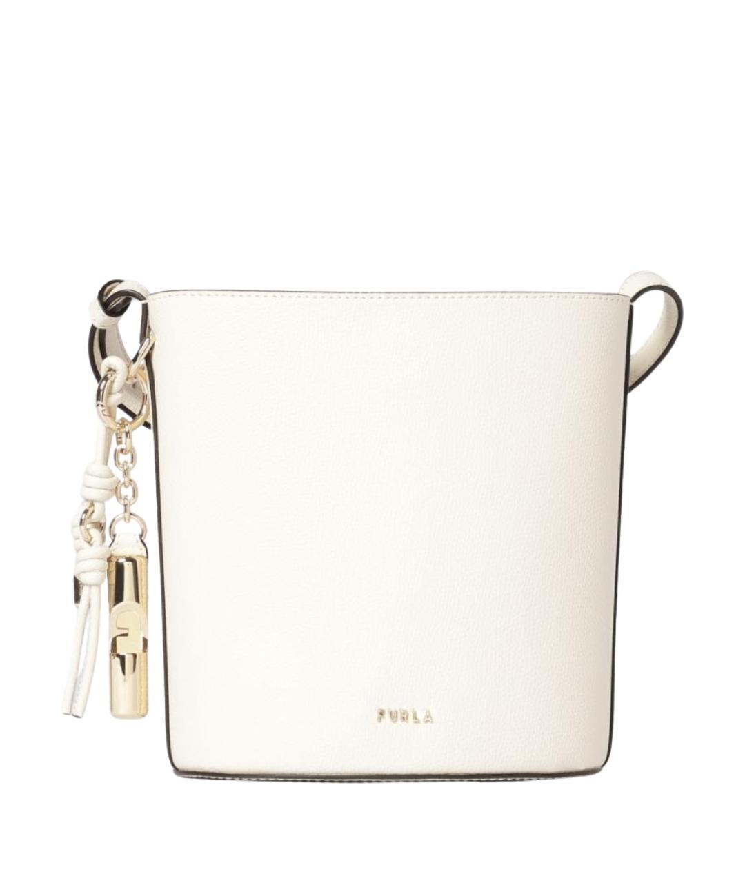 FURLA Бежевая кожаная сумка через плечо, фото 1