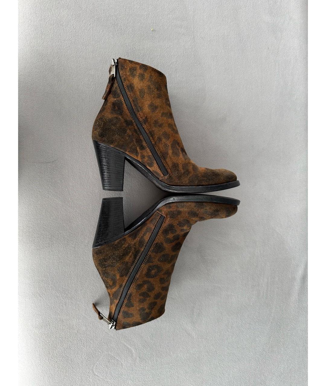 STRATEGIA Коричневые кожаные ботильоны, фото 3