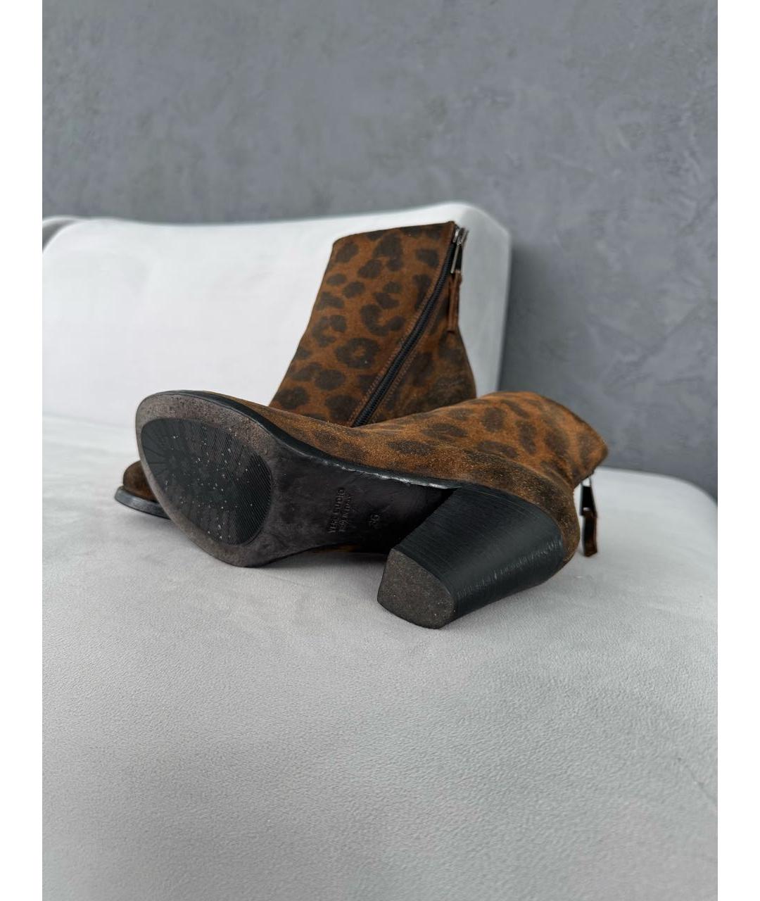 STRATEGIA Коричневые кожаные ботильоны, фото 7