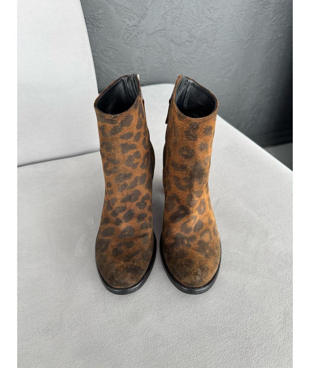 STRATEGIA Коричневые кожаные ботильоны, фото 4