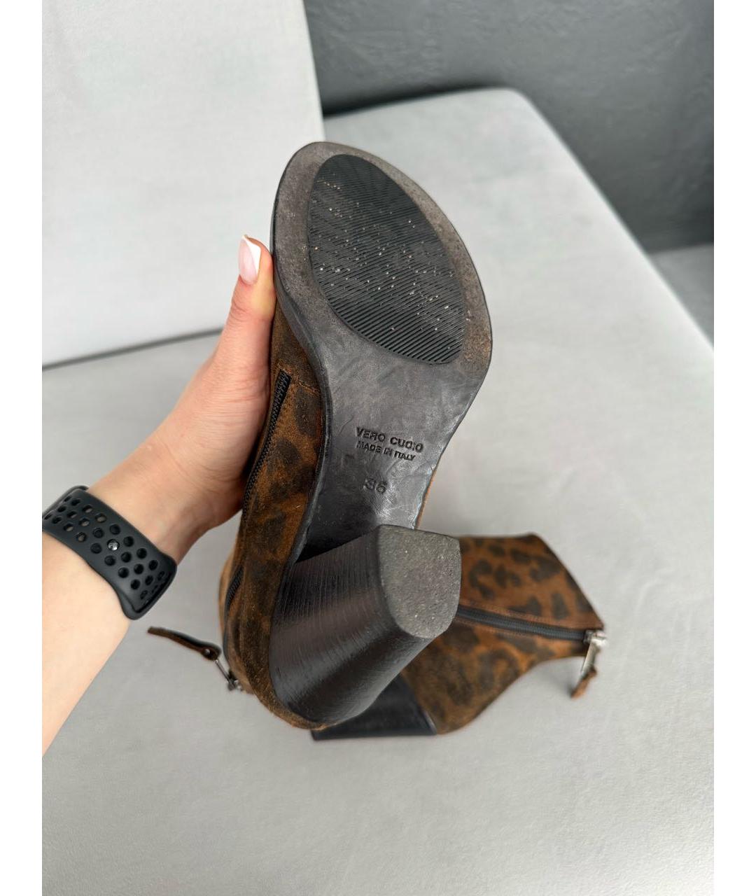 STRATEGIA Коричневые кожаные ботильоны, фото 5