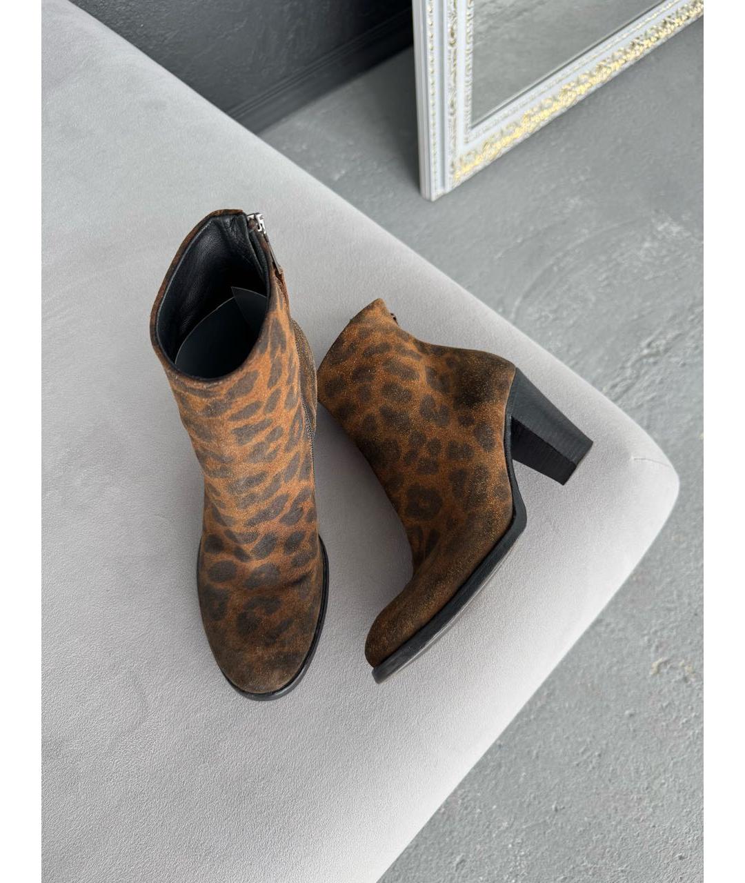 STRATEGIA Коричневые кожаные ботильоны, фото 2