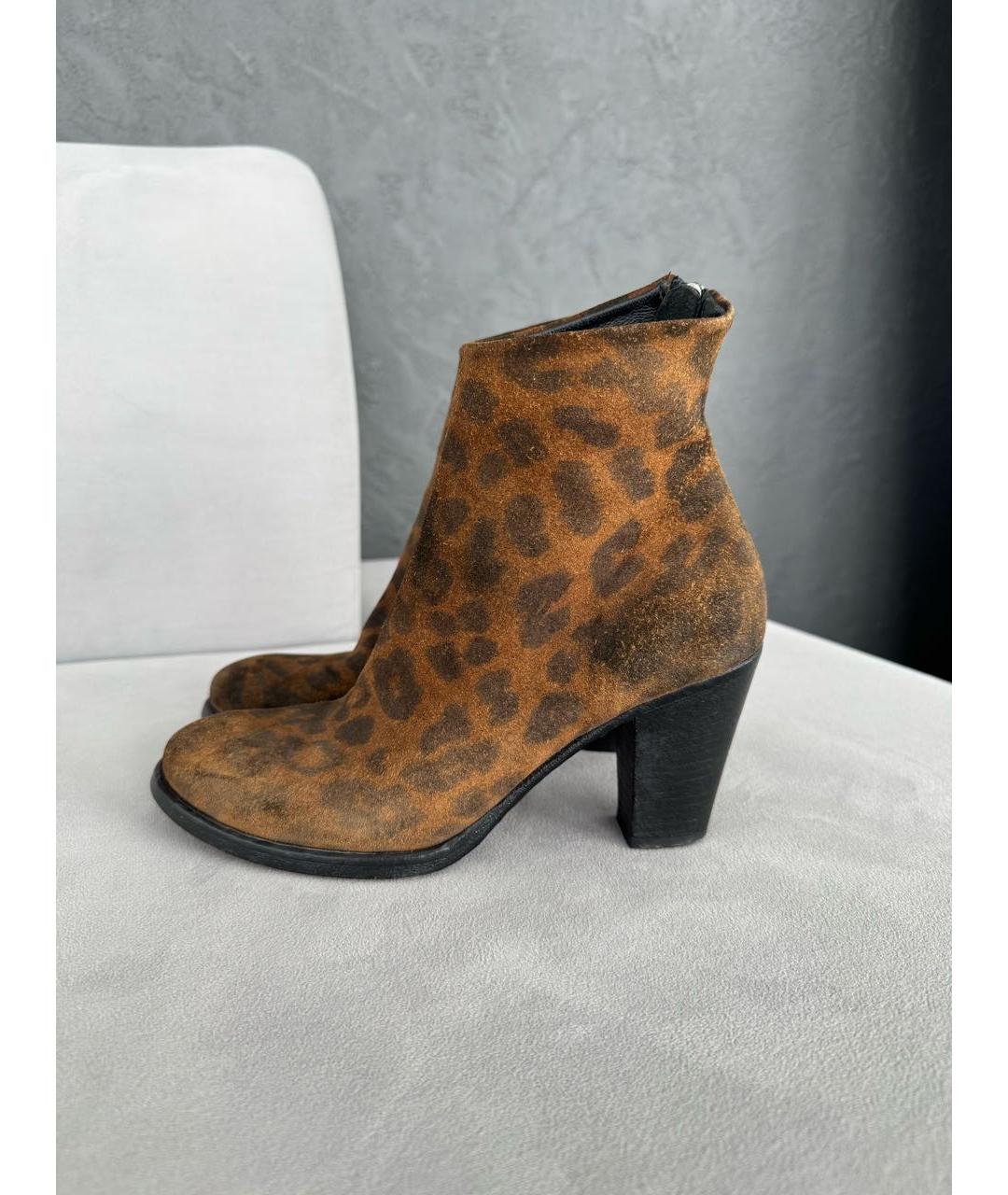 STRATEGIA Коричневые кожаные ботильоны, фото 9