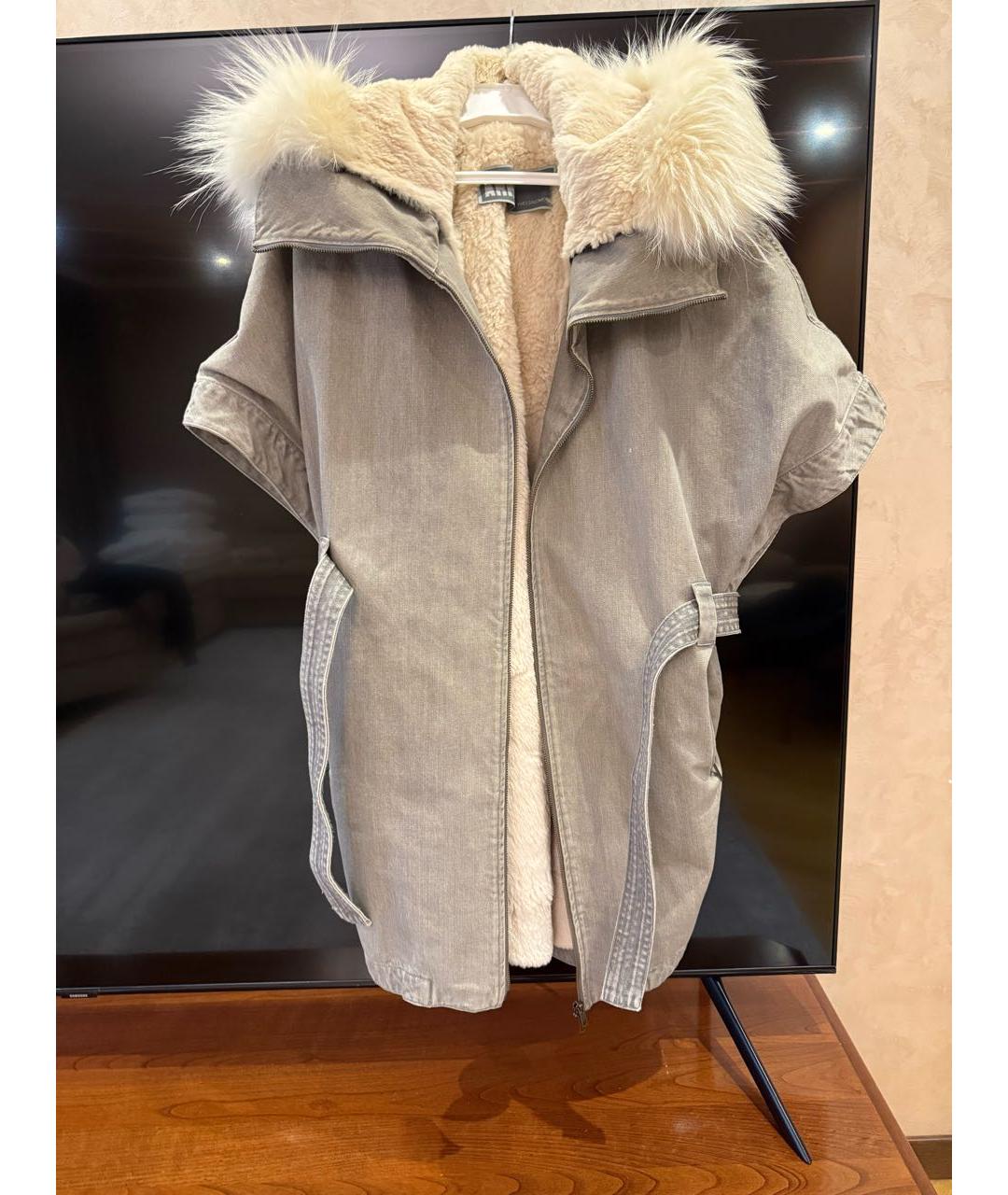 ARMY YVES SALOMON Серая деним парка, фото 8