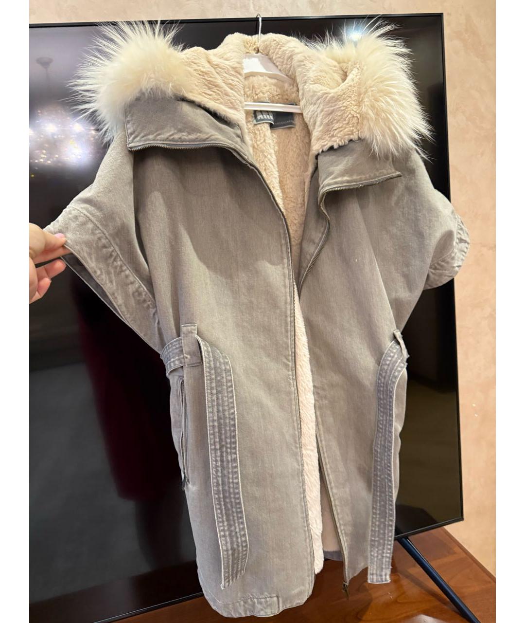 ARMY YVES SALOMON Серая деним парка, фото 2