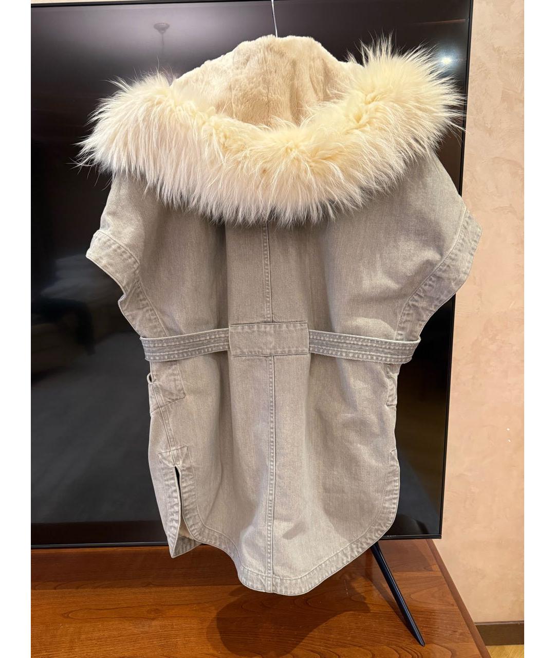 ARMY YVES SALOMON Серая деним парка, фото 4