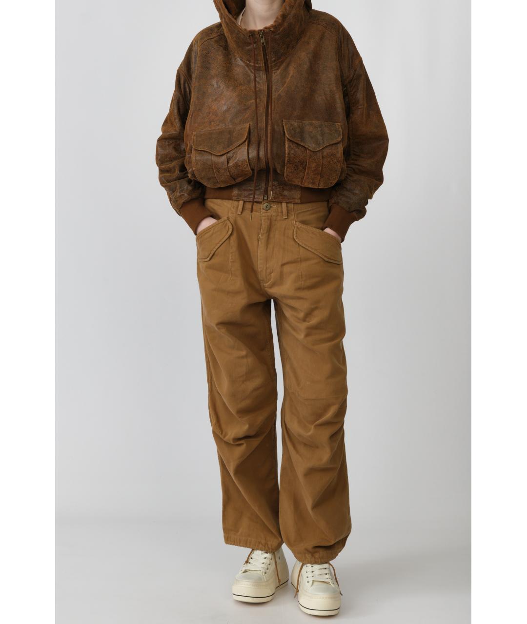 R13 Коричневая кожаная куртка, фото 2