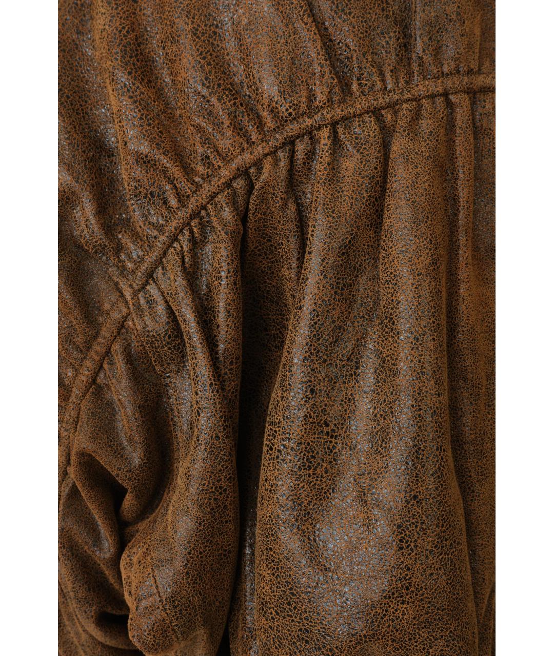 R13 Коричневая кожаная куртка, фото 8