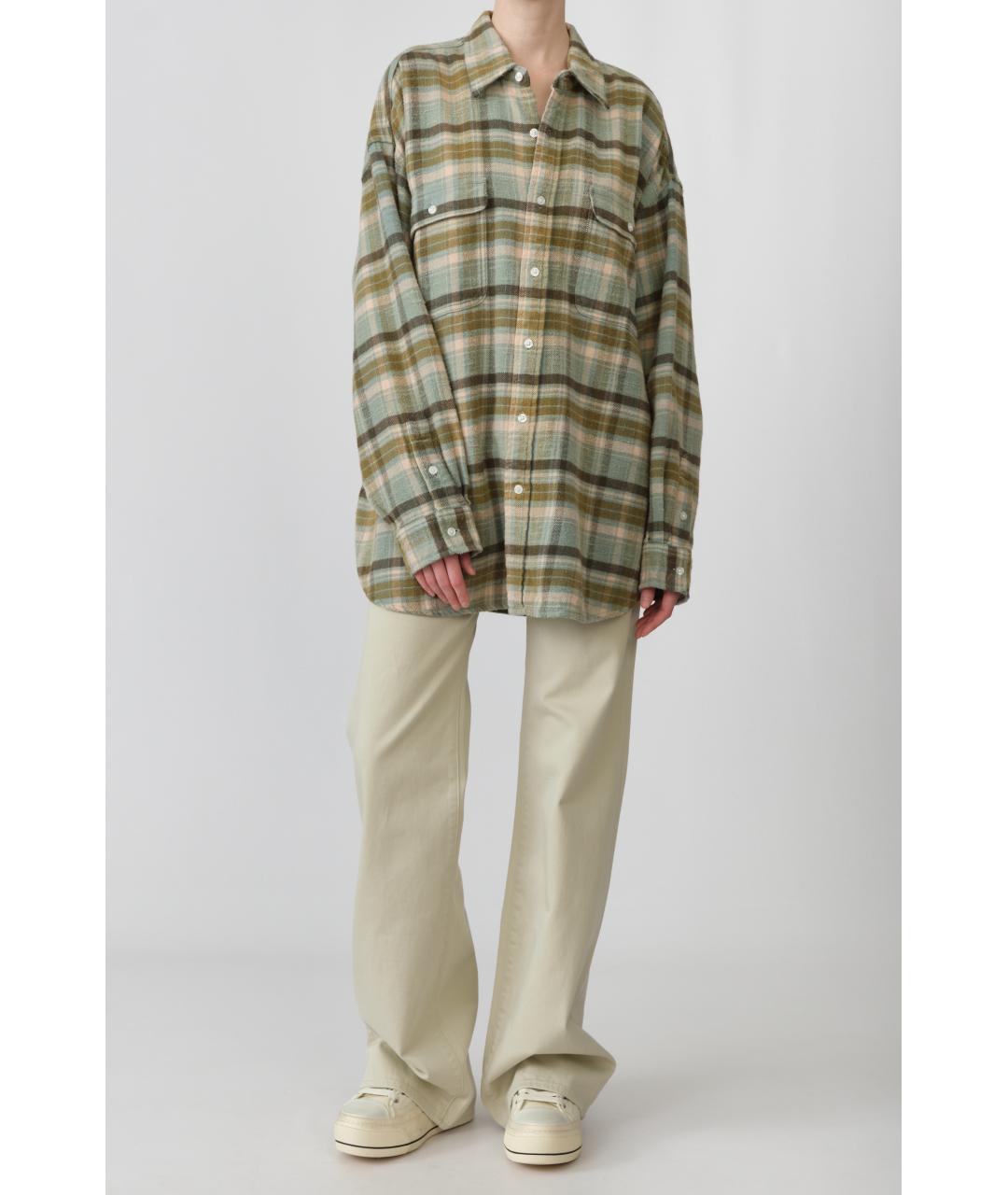 R13 Белые хлопковые прямые джинсы, фото 6