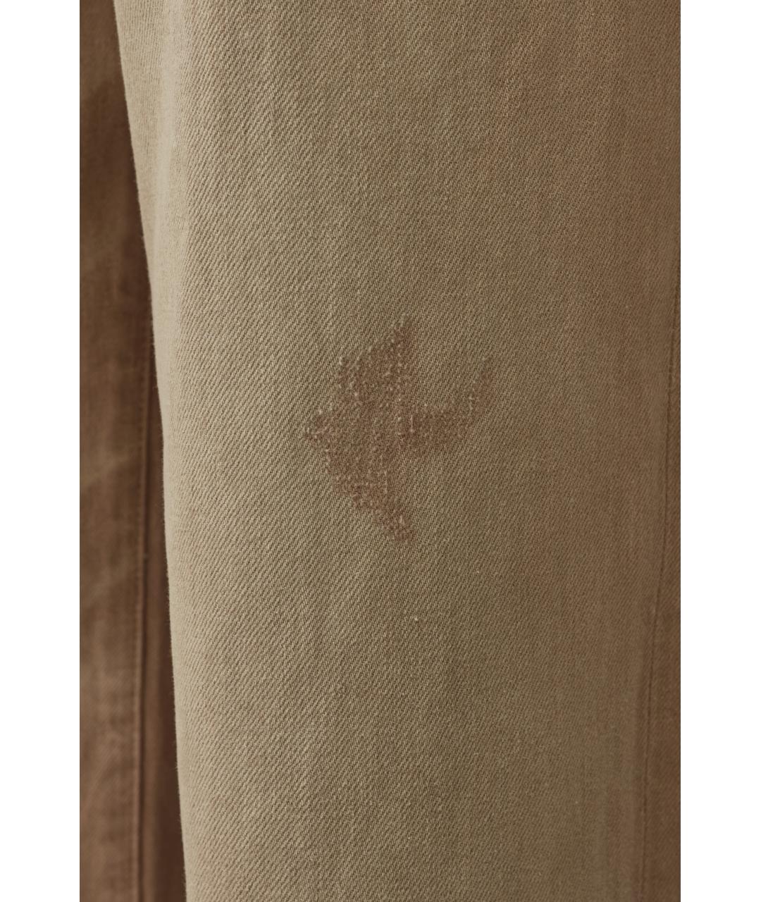 R13 Коричневые хлопковые прямые джинсы, фото 5
