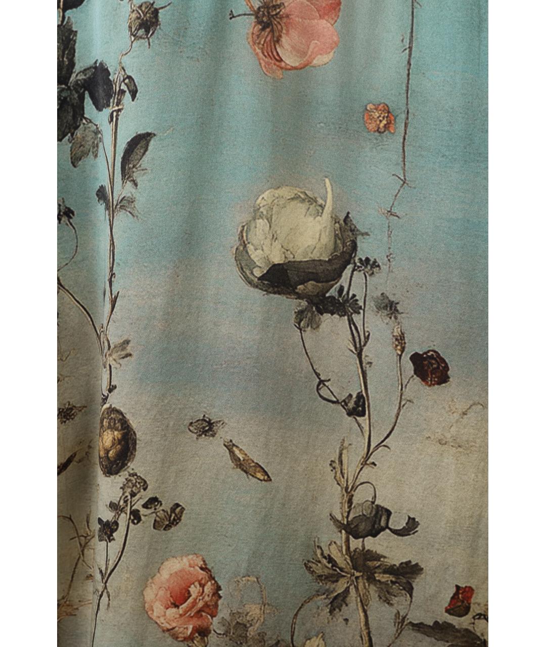 R13 Бирюзовая шелковая рубашка, фото 5