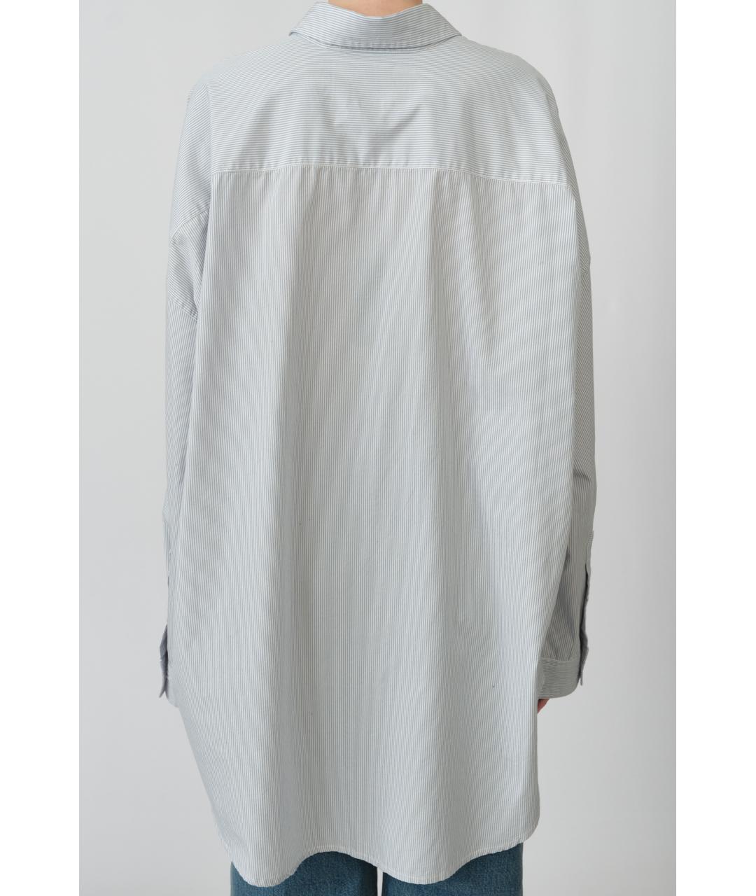 R13 Голубая хлопковая рубашка, фото 5