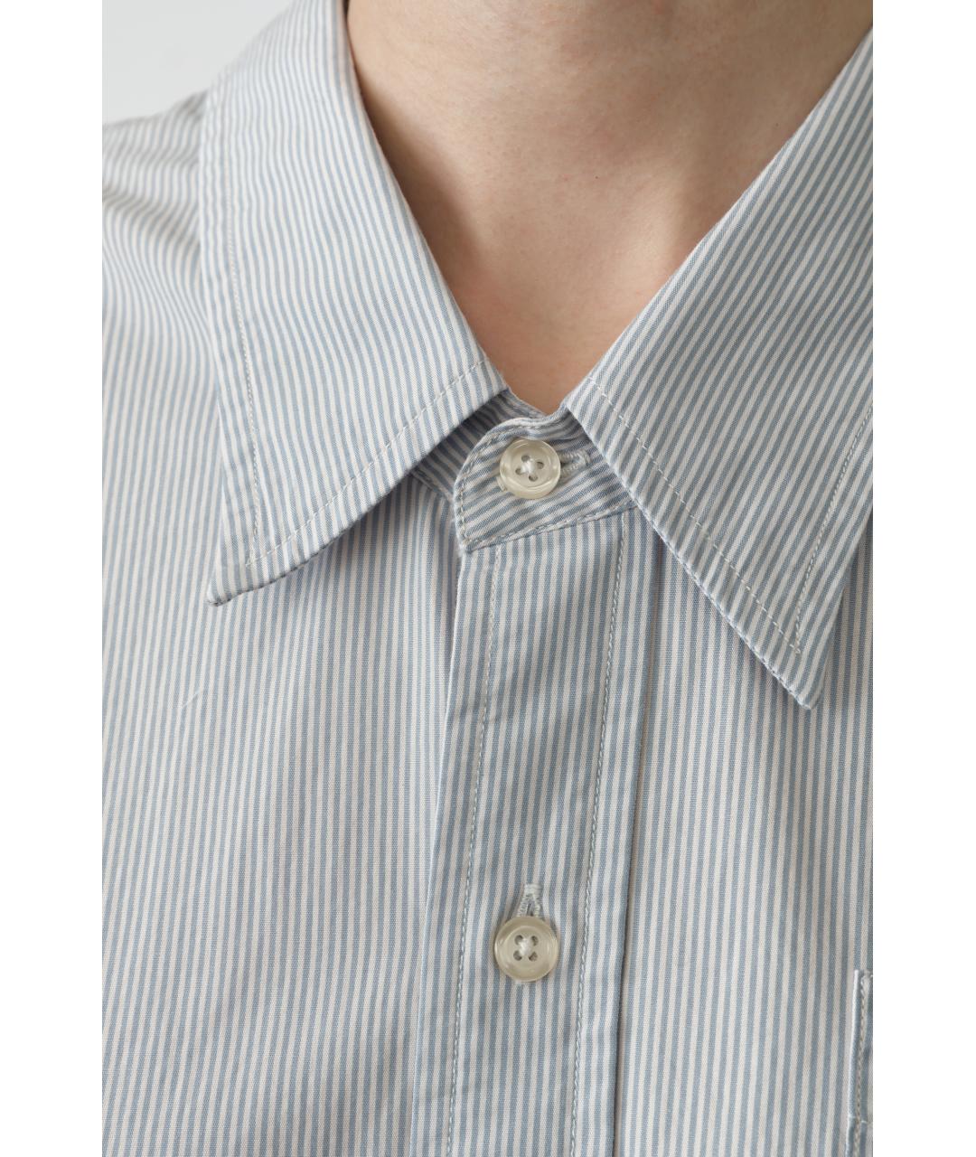 R13 Голубая хлопковая рубашка, фото 6