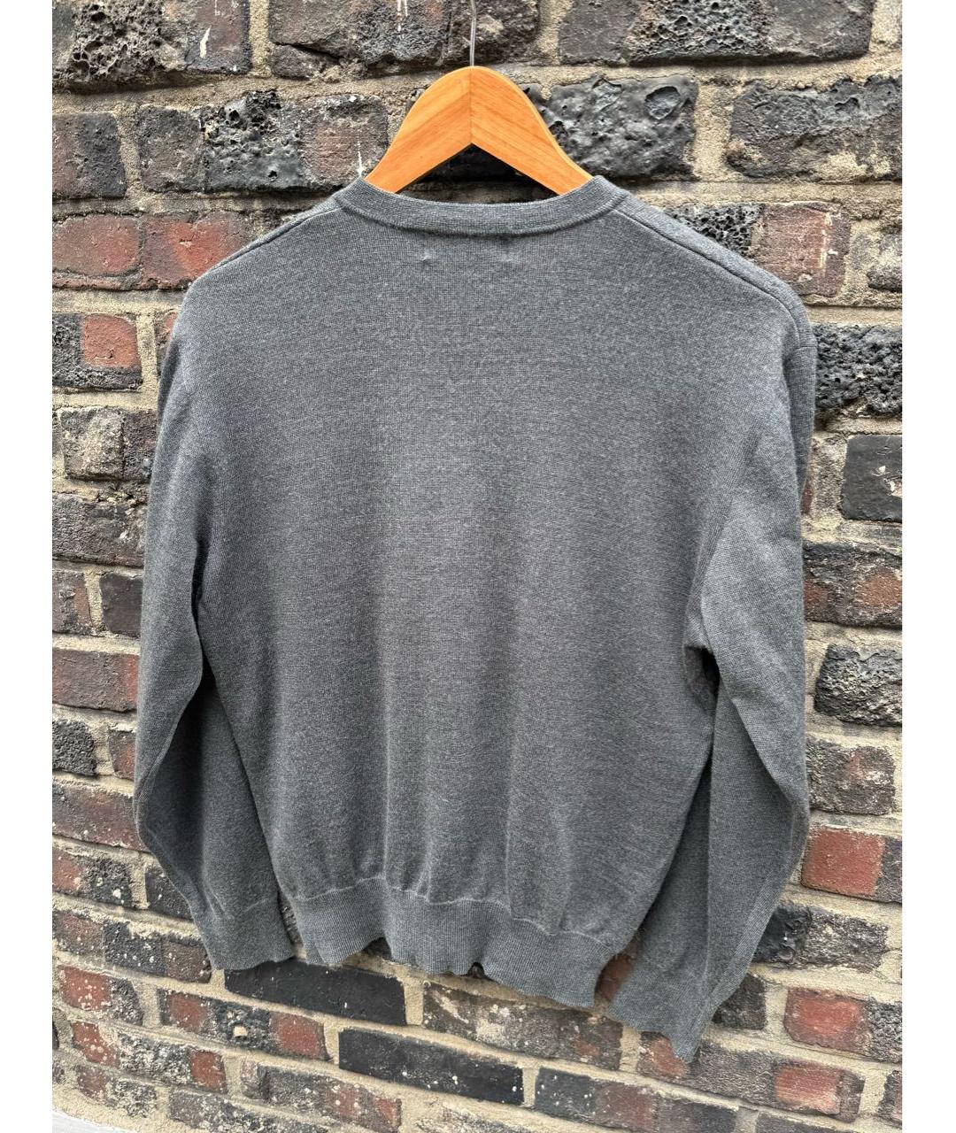 SAINT LAURENT Серый шерстяной джемпер / свитер, фото 7