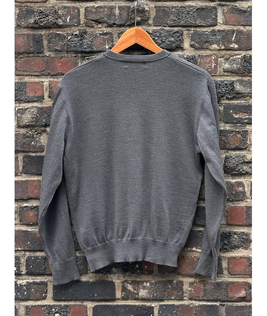 SAINT LAURENT Серый шерстяной джемпер / свитер, фото 6