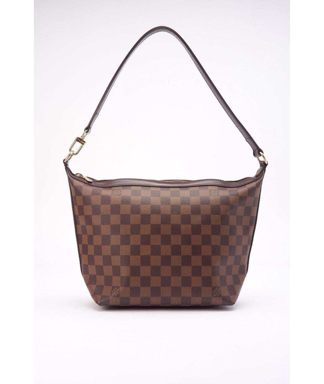 LOUIS VUITTON Коричневая кожаная сумка через плечо, фото 3