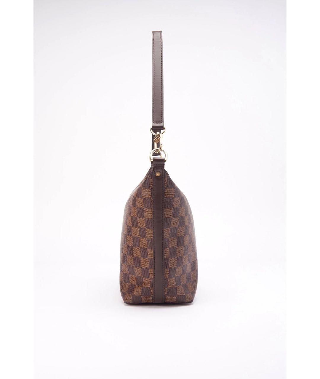 LOUIS VUITTON Коричневая кожаная сумка через плечо, фото 2