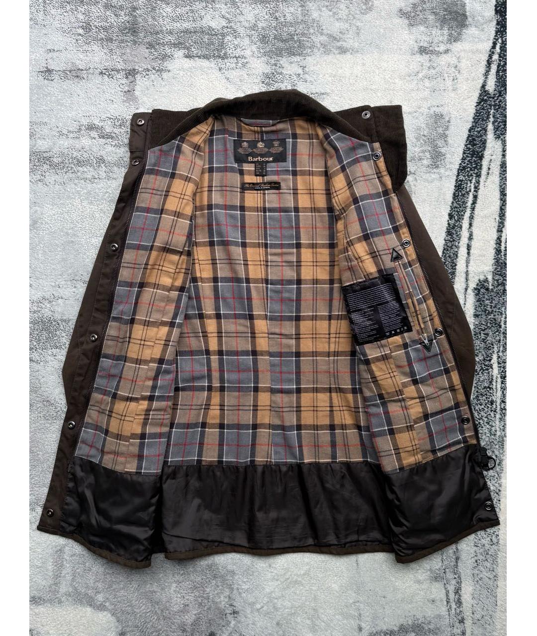 BARBOUR Коричневая хлопковая куртка, фото 5