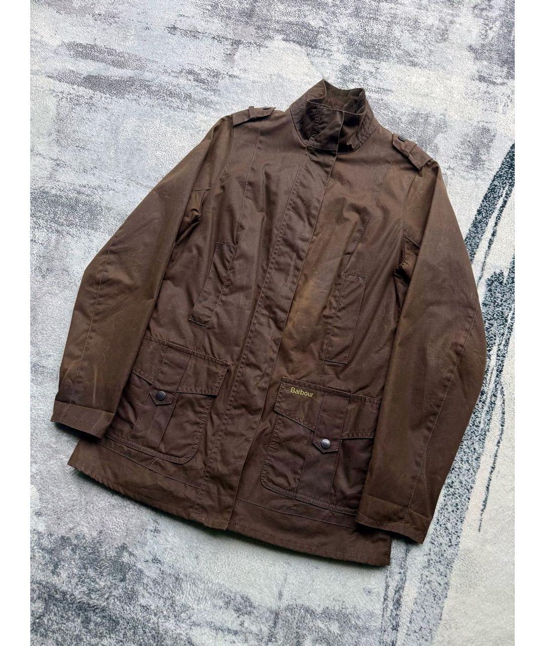 BARBOUR Коричневая хлопковая куртка, фото 2