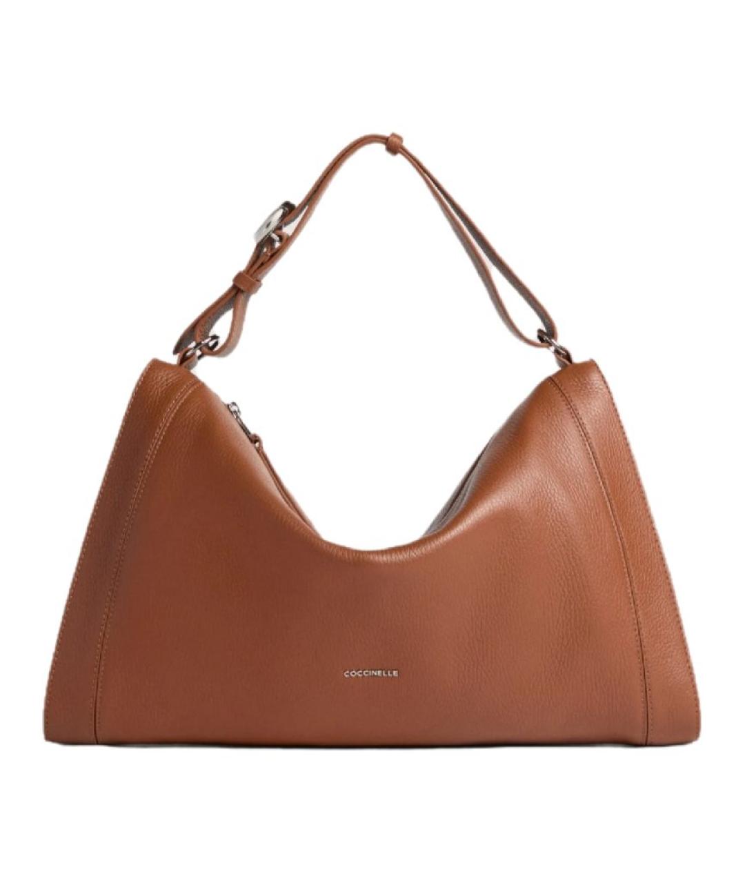 COCCINELLE Коричневая кожаная сумка через плечо, фото 1